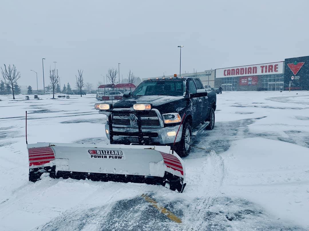 Commercial parking lot snow removal